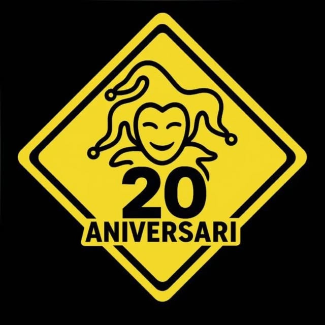 Emblema amarillo del 20 aniversari de L’Embolic